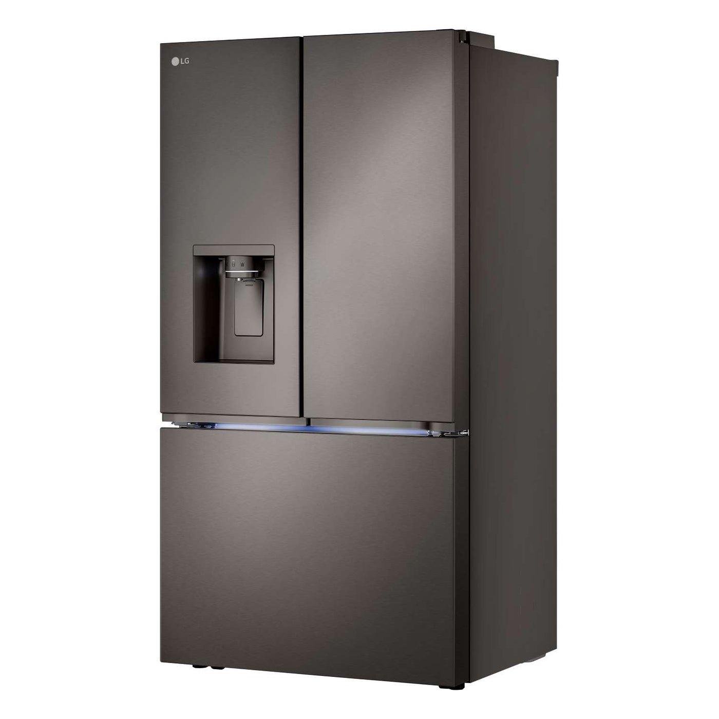 LG 26 cu. ft. Smart Counter-Depth MAX™ Black Stainless Steel French Door Refrigerator with Four Types of Ice - LRYXC2606D
