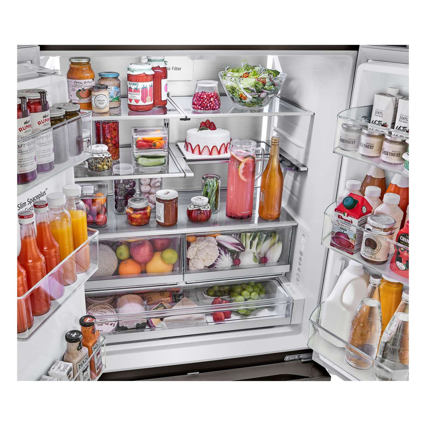 LG 26 cu. ft. Smart Counter-Depth MAX™ Black Stainless Steel French Door Refrigerator with Four Types of Ice - LRYXC2606D