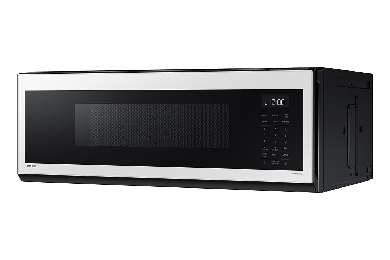 Samsung BESPOKE White Glass Over the Range Microwave (1.1 cu. ft) - ME11CB751012AC