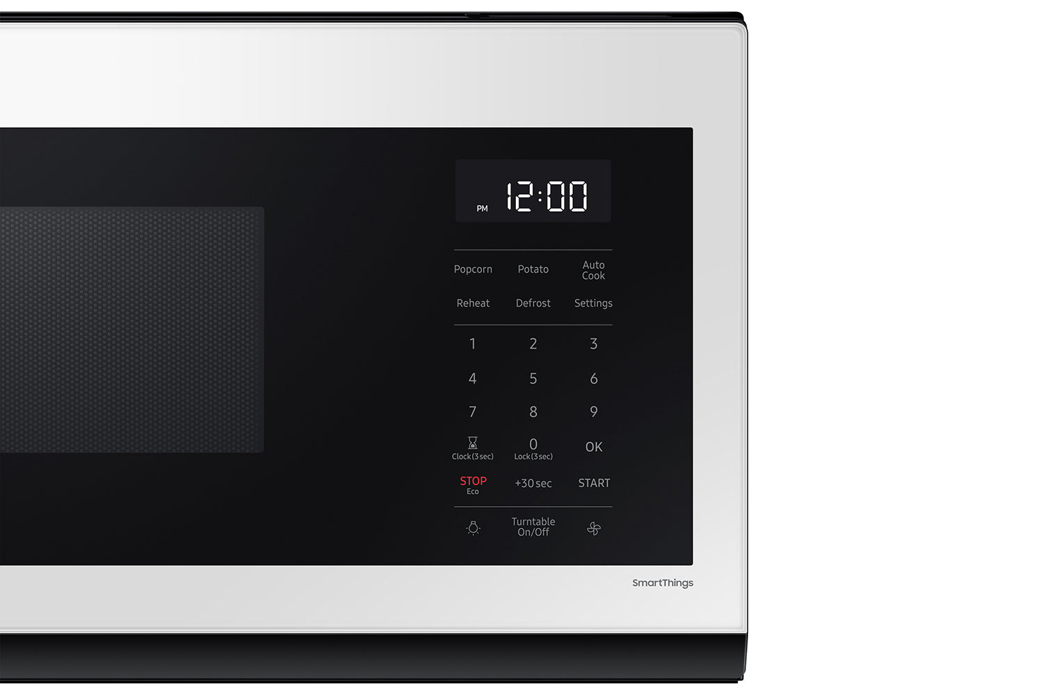 Samsung BESPOKE White Glass Over the Range Microwave (1.1 cu. ft) - ME11CB751012AC
