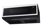 Samsung BESPOKE White Glass Over the Range Microwave (1.1 cu. ft) - ME11CB751012AC