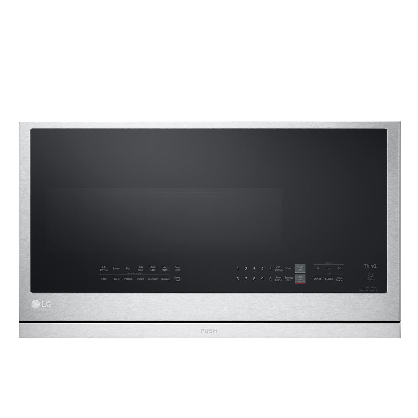 LG Smudge-Proof Stainless Steel Smart Wi-Fi Enabled Over-the-Range Microwave with ExtendaVent® 2.0 & EasyClean® (2.1 cu. ft.) - MVEL2137F