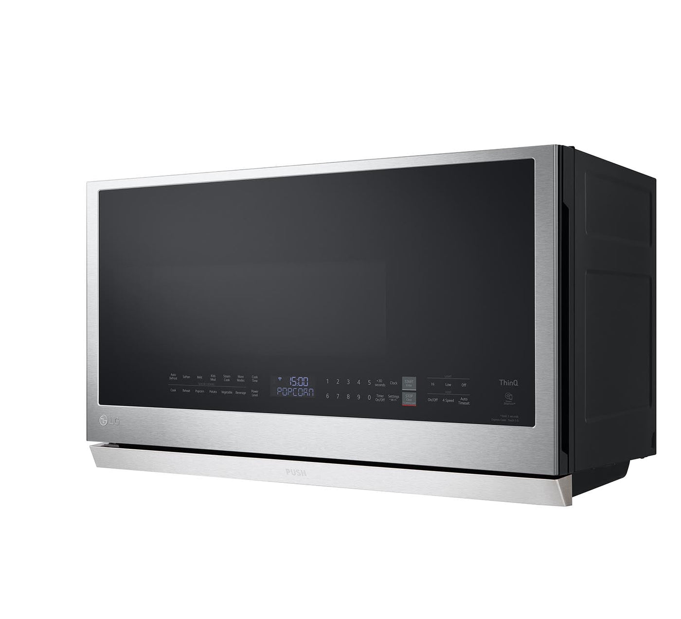 LG Smudge-Proof Stainless Steel Smart Wi-Fi Enabled Over-the-Range Microwave with ExtendaVent® 2.0 & EasyClean® (2.1 cu. ft.) - MVEL2137F