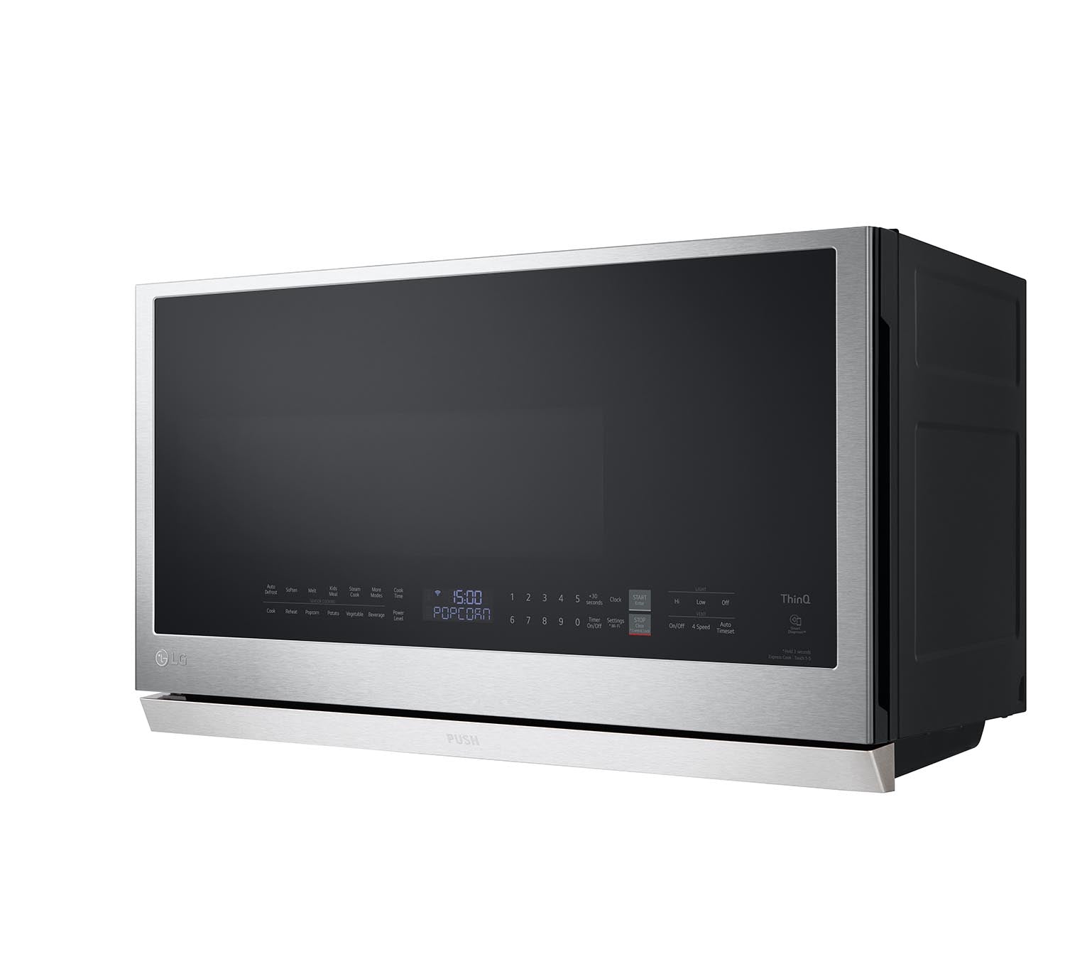 LG Smudge-Proof Stainless Steel Smart Wi-Fi Enabled Over-the-Range Microwave with ExtendaVent® 2.0 & EasyClean® (2.1 cu. ft.) - MVEL2137F