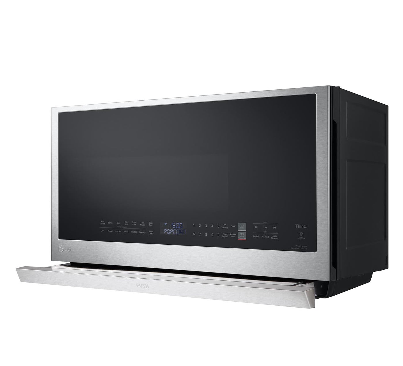 LG Smudge-Proof Stainless Steel Smart Wi-Fi Enabled Over-the-Range Microwave with ExtendaVent® 2.0 & EasyClean® (2.1 cu. ft.) - MVEL2137F