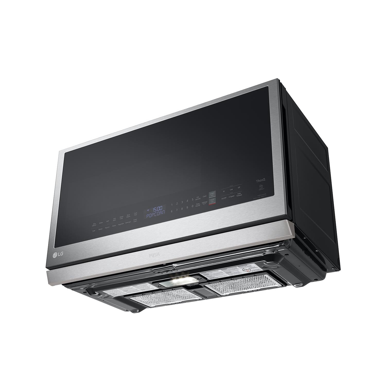 LG Smudge Resistant Stainless Steel Smart Wi-Fi Enabled Over-the-Range Microwave with ExtendaVent® 2.0 & EasyClean® (2.1 cu. ft.) - MVEL2137F