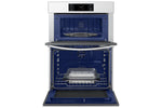 Samsung BESPOKE White Glass Combination Wall Oven (7.0 cu. ft) - NQ70CB700D12AA