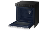 Samsung BESPOKE White Glass 30" True Convection Slide In Range with Air Sous Vide & Air Fry (6.3cu.ft.) - NSE6DB850012AC