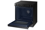 Samsung BESPOKE Matte Black Steel 30" True Convection Slide In Range with Air Sous Vide & Air Fry (6.3cu.ft.) - NSE6DG8500MTAC