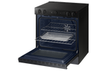 Samsung BESPOKE Matte Black Steel 30" True Convection Slide In Range with Air Sous Vide & Air Fry (6.3cu.ft.) - NSE6DG8500MTAC