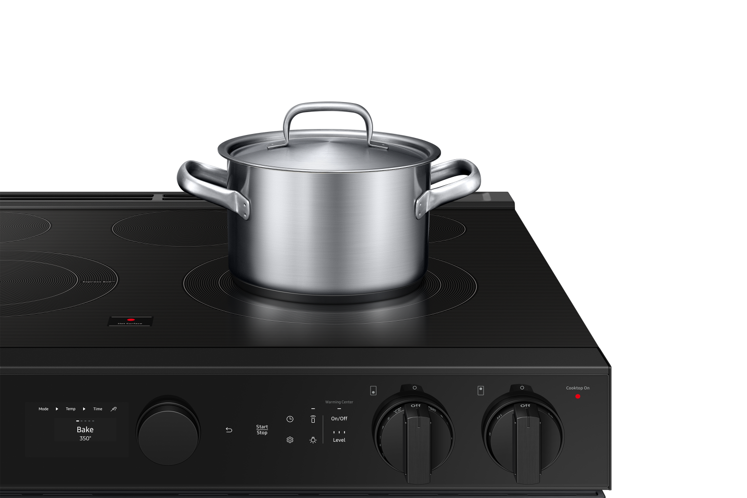 Samsung BESPOKE Matte Black Steel 30" True Convection Slide In Range with Air Sous Vide & Air Fry (6.3cu.ft.) - NSE6DG8500MTAC