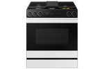 Samsung BESPOKE White Glass 30" Gas True Convection Slide in Range with Oven Camera (6.0cu.ft) - NSG6DB870012AA