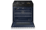 Samsung BESPOKE White Glass 30" Gas True Convection Slide in Range with Oven Camera (6.0cu.ft) - NSG6DB870012AA