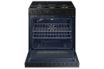 Samsung BESPOKE Matte Black Steel 30" Gas True Convection Slide in Range with Air Sous Vide and Air Fry (6.0cu.ft) - NSG6DG8500MTAA