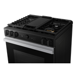 Samsung BESPOKE Stainless Steel 30" Gas True Convection Slide in Range with Air Sous Vide and Air Fry (6.0cu.ft) - NSG6DG8500SRAA