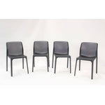 Nardi Bit Outdoor Dining  Chair - Black (Set of 4)