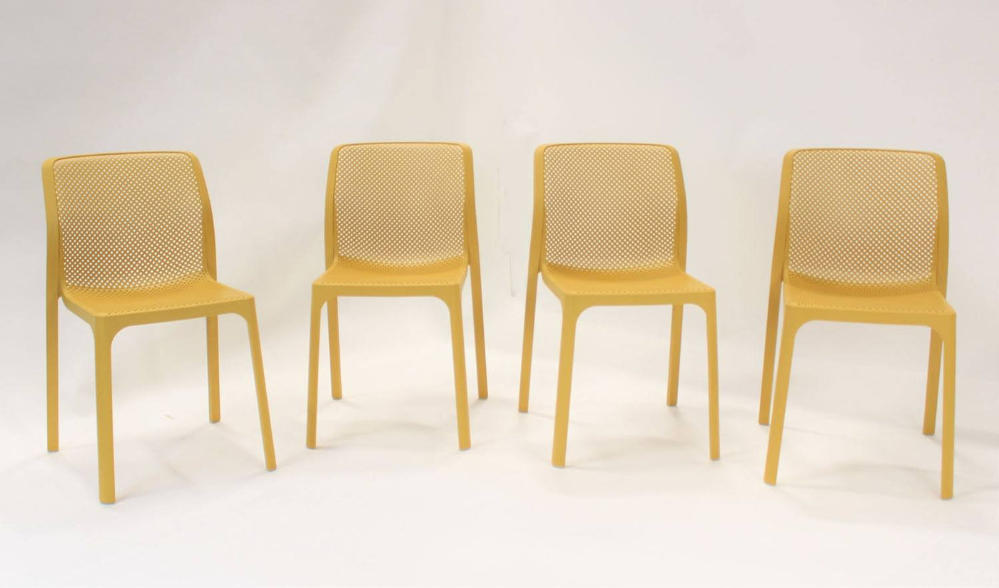 Nardi Bit Outdoor Dining  Chair - Yellow (Set of 4)