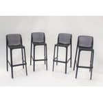 Nardi Net Outdoor Barstool - Black (Set of 4)