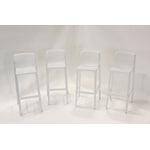 Nardi Net Outdoor Barstool - White (Set of 4)