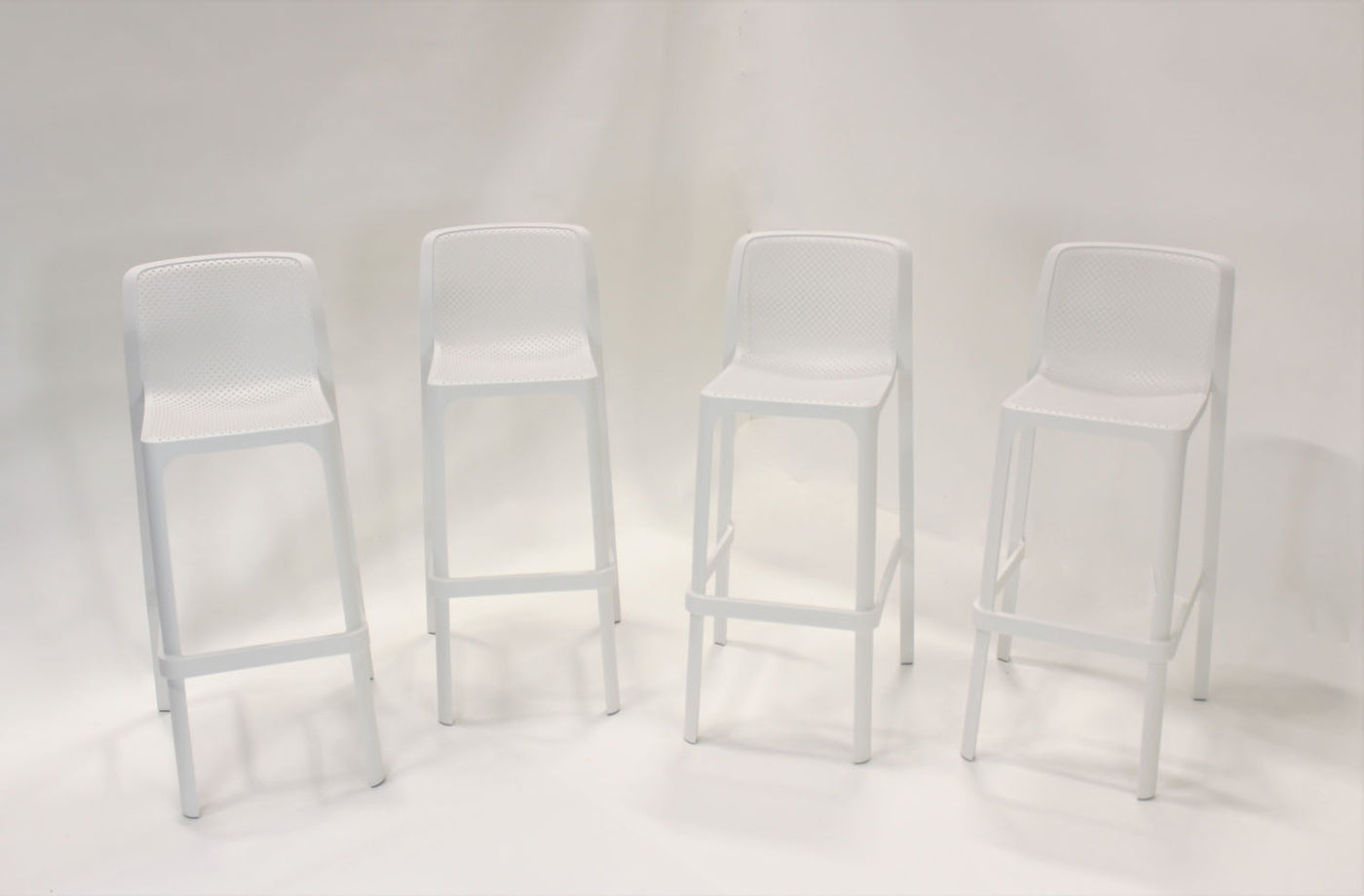 Nardi Net Outdoor Barstool - White (Set of 4)