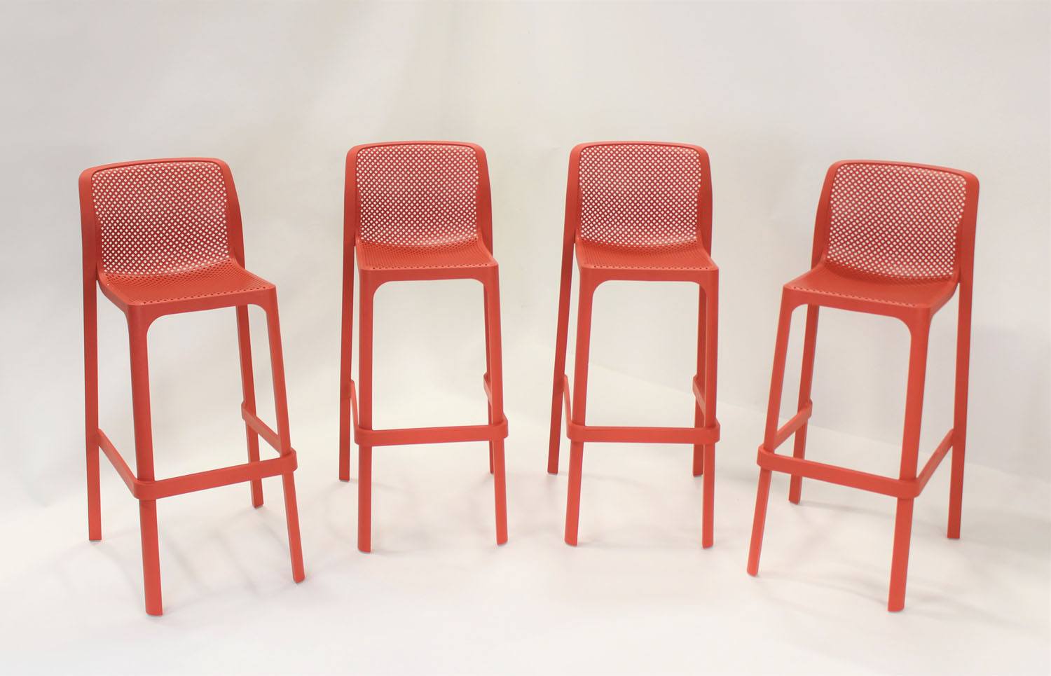 Nardi Net Outdoor Barstool - Red (Set of 4)
