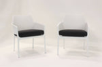 Nardi Net Relax Outdoor Dining Arm Chair - White (Set of 2)