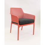 Nardi Net Relax Outdoor Dining Arm Chair - Red (Set of 2)