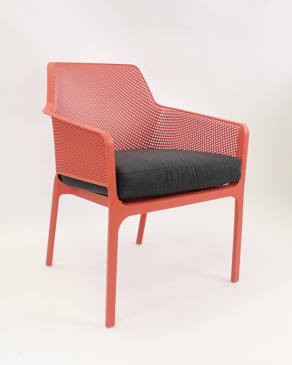 Nardi Net Relax Outdoor Dining Arm Chair - Red (Set of 2)