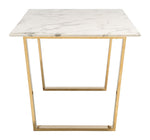 Nezahual 71" Dining Table - Stone/Gold