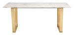 Nezahual 71" Dining Table - Stone/Gold