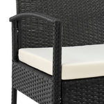 Austwell 3-Piece Outdoor Conversation Set - Black/Cream