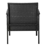Austwell 3-Piece Outdoor Conversation Set - Black/Cream