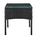 Austwell 3-Piece Outdoor Conversation Set - Black/Cream