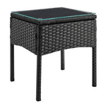Austwell 3-Piece Outdoor Conversation Set - Black/Cream
