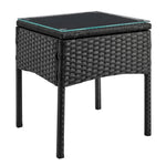 Austwell 3-Piece Outdoor Conversation Set - Black/Cream