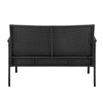 Austwell 4-Piece Outdoor Conversation Set - Black/Cream