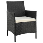 Lavaca 4-Piece Outdoor Conversation Set - Black/Cream