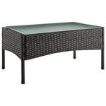 Lavaca 4-Piece Outdoor Conversation Set - Black/Cream