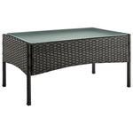Lavaca 4-Piece Outdoor Conversation Set - Black/Cream
