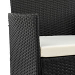 Lavaca 4-Piece Outdoor Conversation Set - Black/Cream