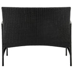 Lavaca 4-Piece Outdoor Conversation Set - Black/Cream