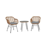 Copano 3-Piece Outdoor Conversation Set - Tan/Grey