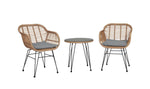 Copano 3-Piece Outdoor Conversation Set - Tan/Grey