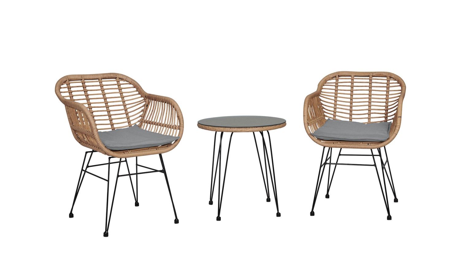 Copano 3-Piece Outdoor Conversation Set - Tan/Grey
