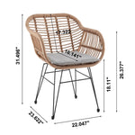 Copano 3-Piece Outdoor Conversation Set - Tan/Grey