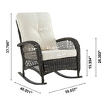 Cypremort Outdoor Rocking Chair - Mixed Grey Weave/Cream