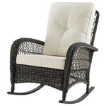 Cypremort Outdoor Rocking Chair - Mixed Grey Weave/Cream