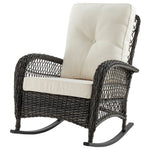 Cypremort Outdoor Rocking Chair - Mixed Grey Weave/Cream
