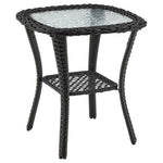 Cypremort Swivel 3-Piece Outdoor Conversation Set - Mixed Grey Weave/Cream