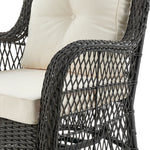 Cypremort Swivel 3-Piece Outdoor Conversation Set - Mixed Grey Weave/Cream